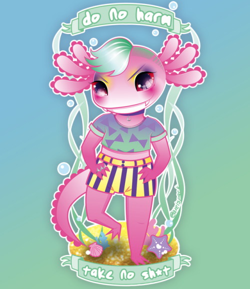 Super old vector Axolotl girl from ages ago *_*.