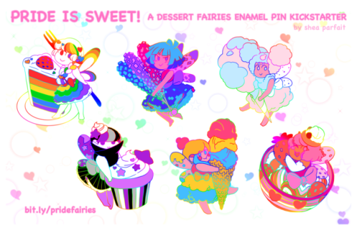 shea-parfait:Less than a day left on the Pride Fairies enamel...