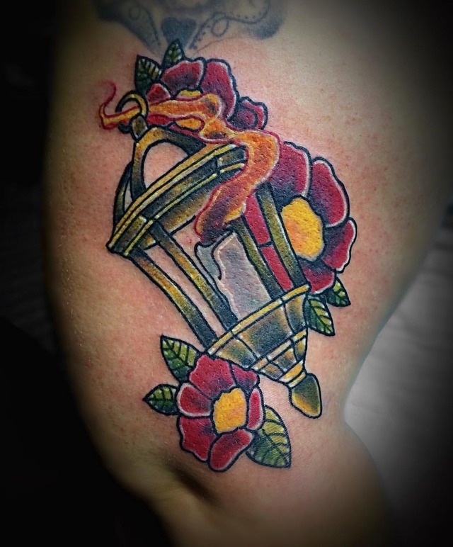Dfw Tattoo Artist — Little neo traditional lantern and