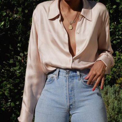 Jean Button Up Tumblr