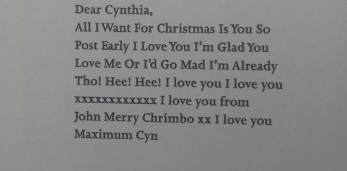 john lennon letters to cynthia