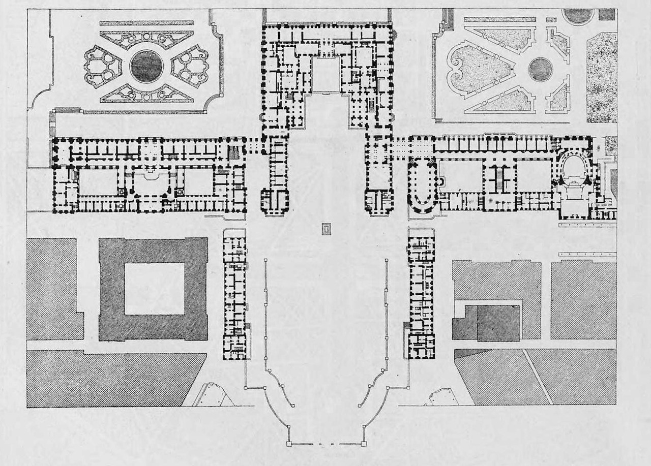 Archi Maps Plan Of The Ground Floor Of The Chateau De