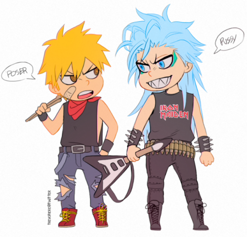 trevoshere:punk and heavy metal chibis