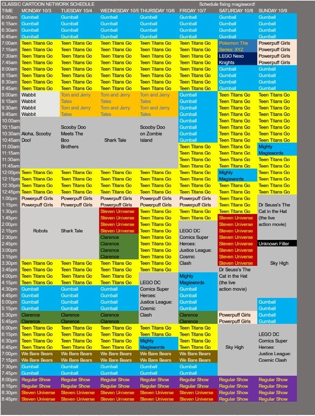Cartoon Network Tv Schedule The Octonauts Bocagewasual