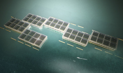 micdotcom:<br /><br /><br />This floating farm could yield 8.1 tons of produce and 1.7 tons of fish annually <br />Forward Thinking Architecture, a Barcelona-based group focused on sustainable design, imagined large, three-story farms that float through the ocean. The Smart Floating Farms would house massive hydroponic farms and, beneath them, fish farms, making each barge a nearly self-sustaining, veritable grocery list of items for a clean, healthy diet. And it would nearly power itself.<br />