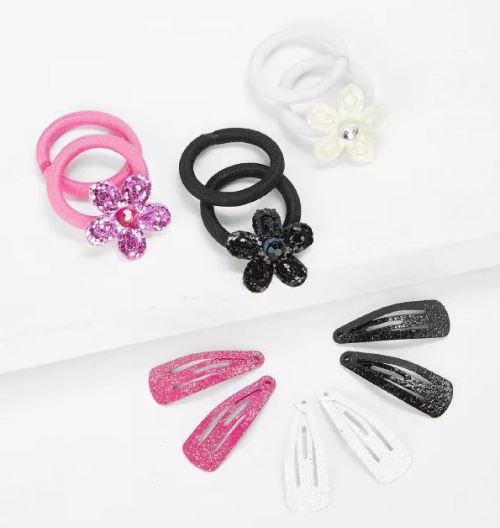 coquettefashion:Hair Accessories Flower Glitter Clips | Heart...