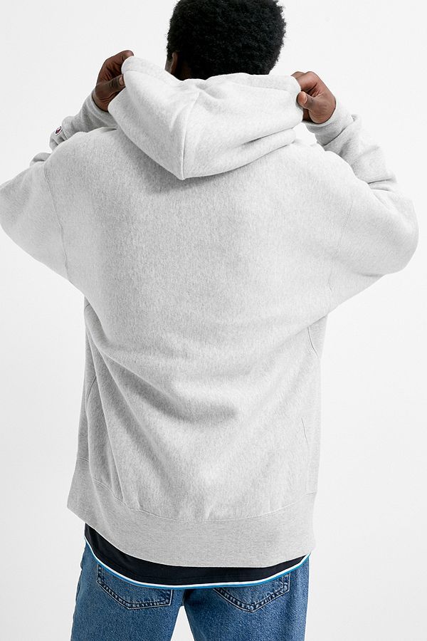 champion x uo winter grey marl hoodie