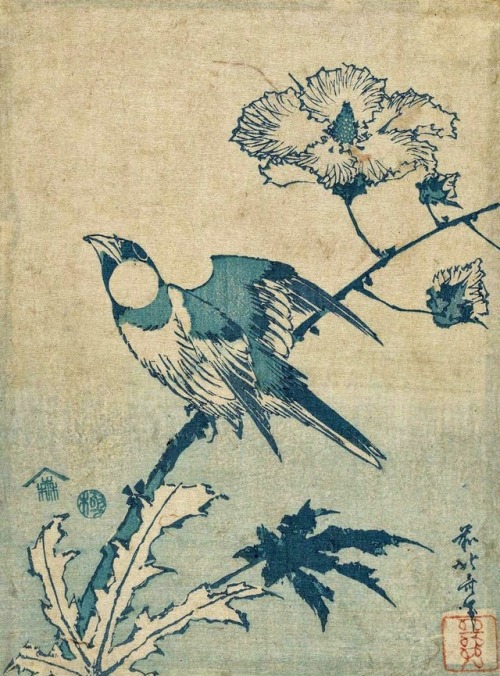 katsushika hokusai finch