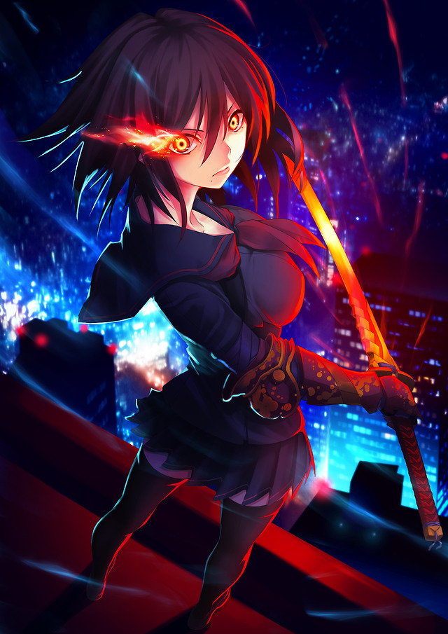 Girl with fire sword: Original anime character (21 Apr 2018)｜Random