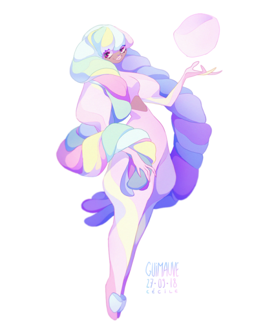 licorice magical girl candy people character design challenge Character Design my art cecile de gantès