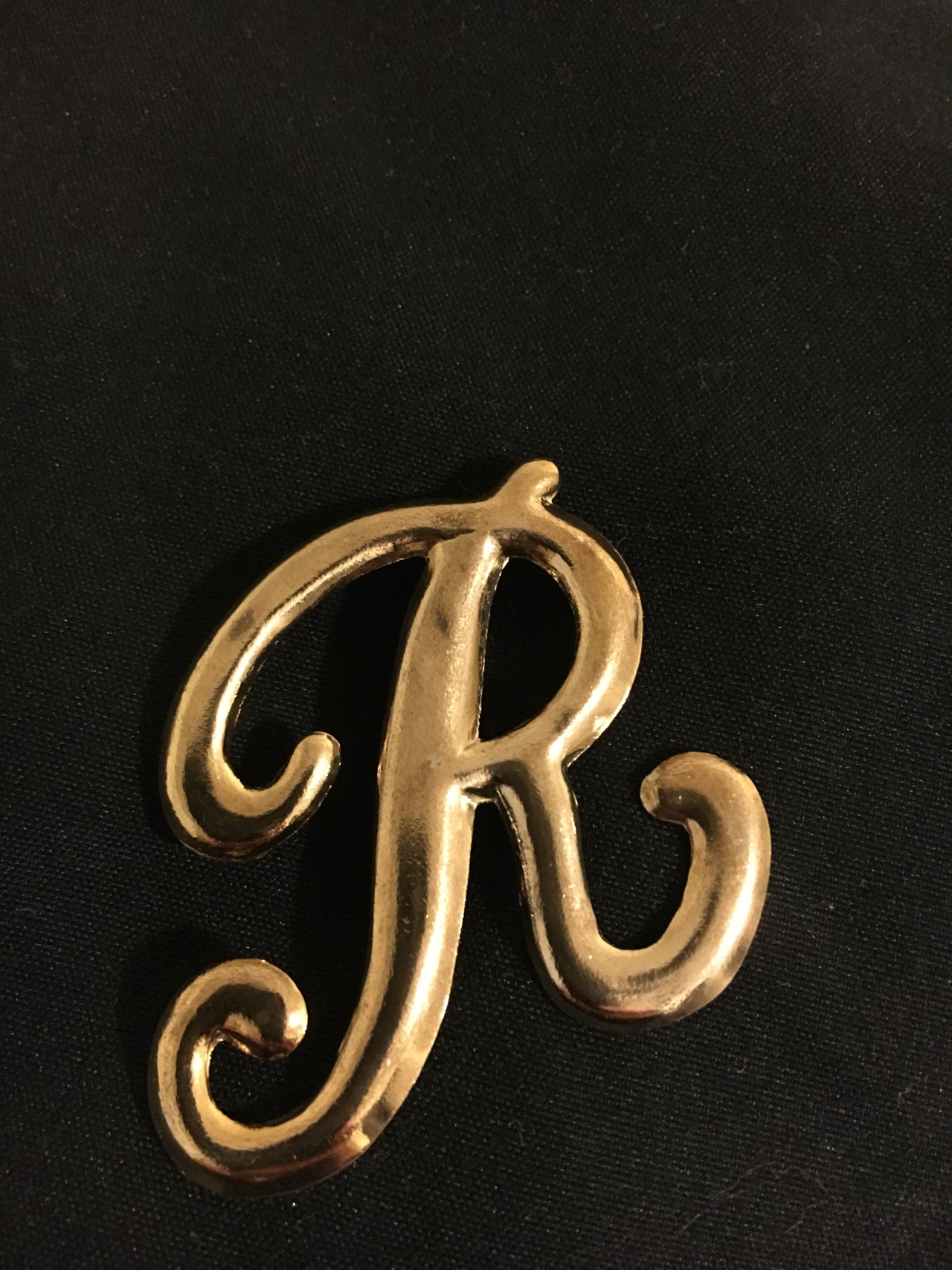 Pretty Vintage R Brooch, Letter R, Monogram R, - Naturspa