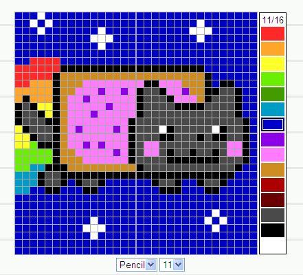 pop tart cat pixel art