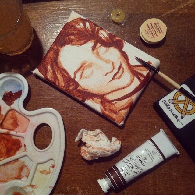 melissasueart: “ Work in progress… Trying out my first #artsnacks tonight. Excited to finish and also to see what @maxbareart makes! #painting #sktchy @artsnacks #wip #burntsienna #artdork ” Created using products from ArtSnacks, Every month we...
