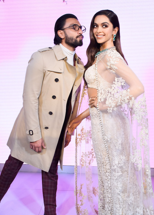 bollywoodhqs:Deepika Padukone & Ranveer Singh at the Launch...