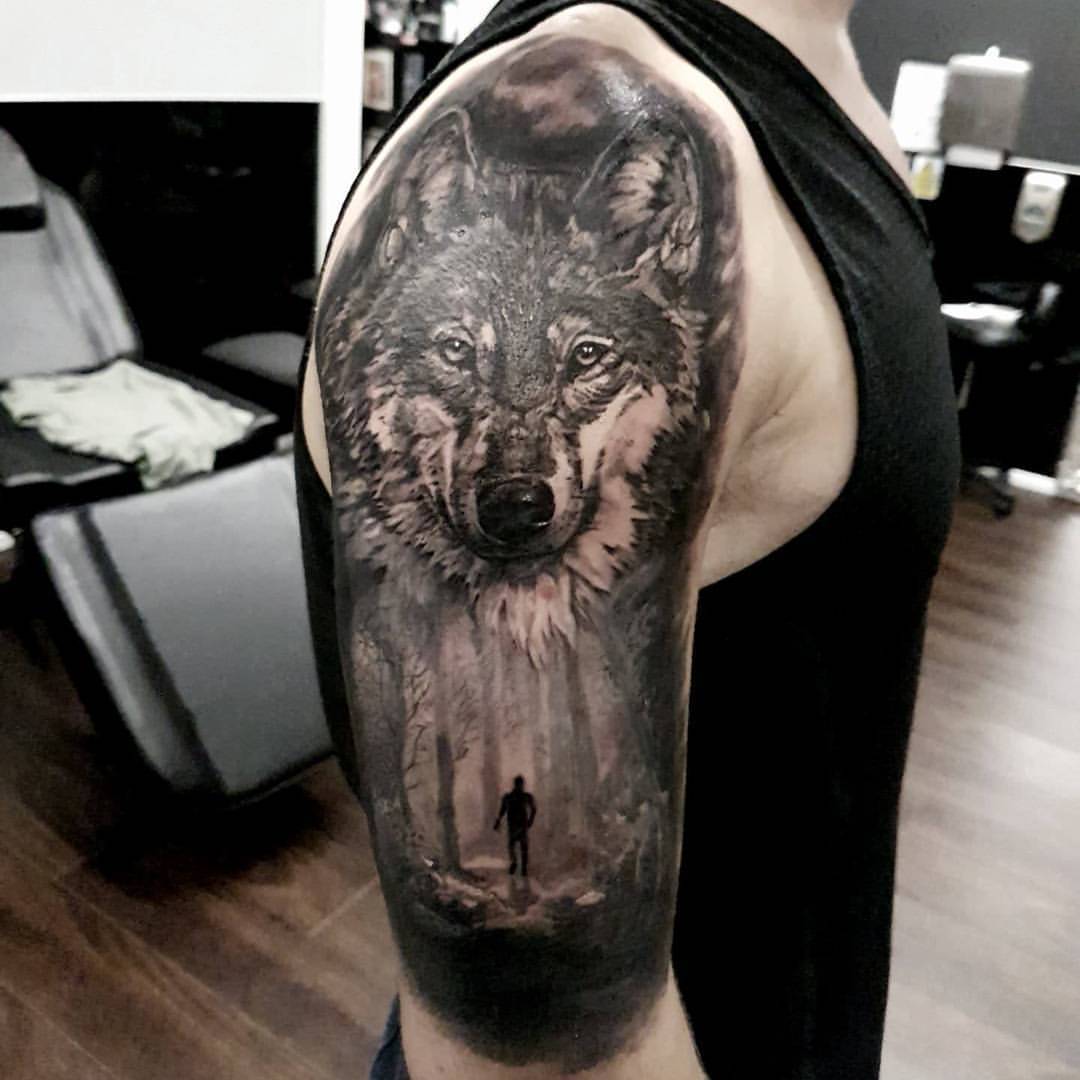 lone wolf tattoo