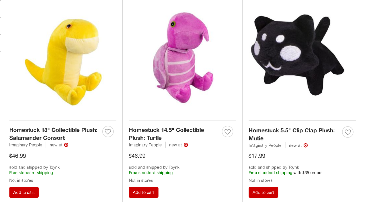 target homestuck plush