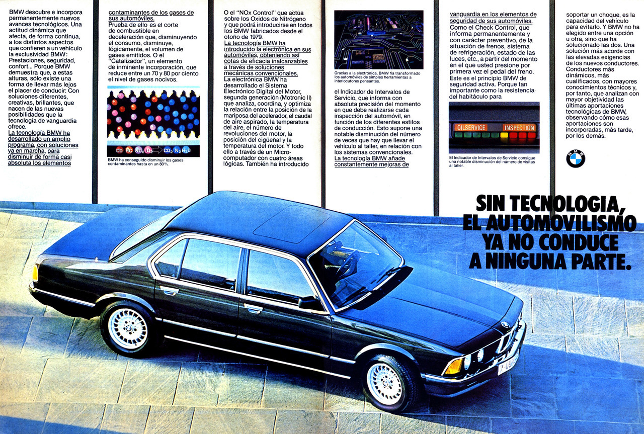 Vintage Car Advertisements 1985 Bmw 7 Series E23 Ad Spain