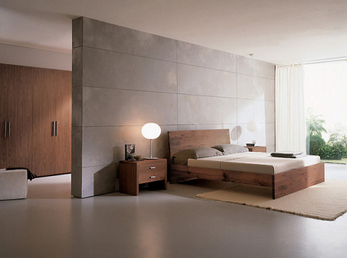 stylish-homes:A contemporary minimalist concrete bedroom via...