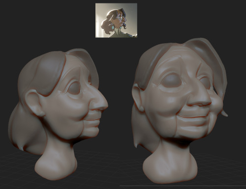 2 quick sculpt practices in zbrush. Top is my own character, the...