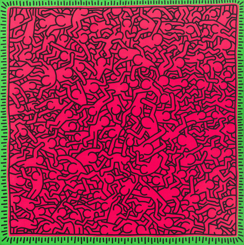 oncanvas:Untitled (June 1, 1984), Keith Haring, 1984acrylic...