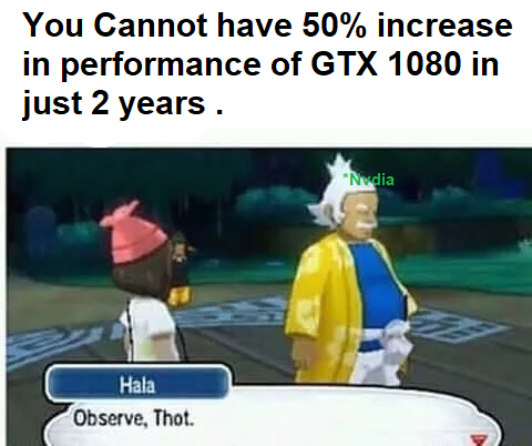 totallygamerlife:Rumour : GTX 2080 is said to have 50% gain...