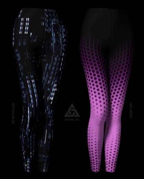 dustrial-inc:Defrag Blue & Hex Xeno Leggings