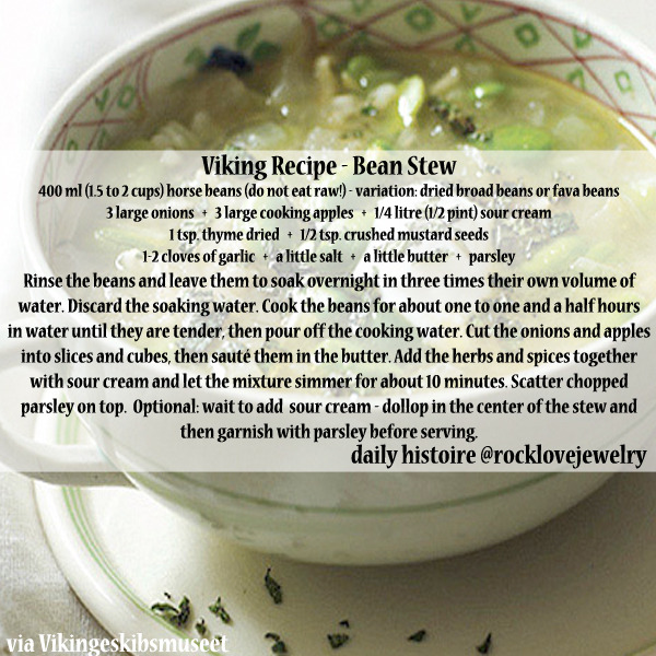 Daily Histoire | Viking Soup Recipes More @ rocklovejewelry