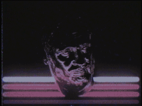 CINEMA4D C4D C4DRENDER AFTEREFFECTS AFTER EFFECTS HEAD HEAD BUST 3D 3DART ARTIST ON TUMBLR LOOP GIF LOOP GIFS GIF LOOP VAPORWAVE VHS VHS EFFECT