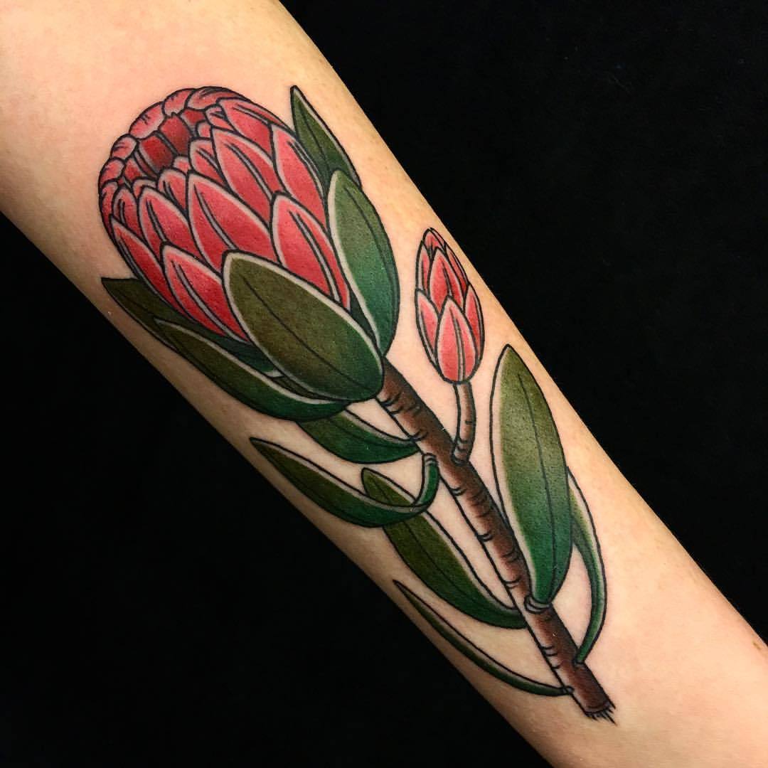 Protea Flower Tattoo