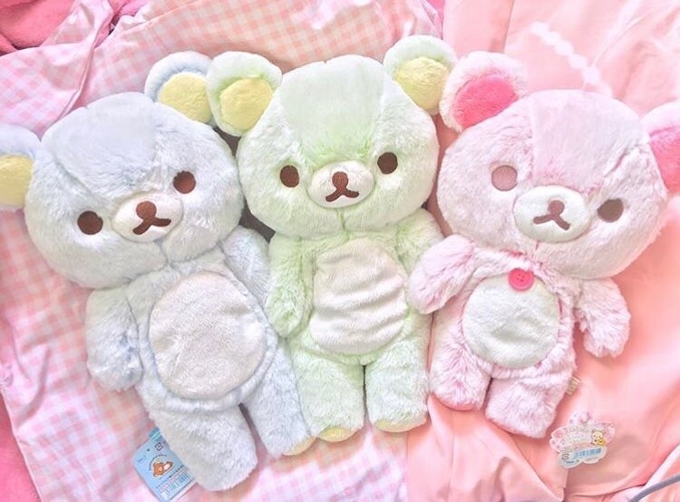 pastel plushies