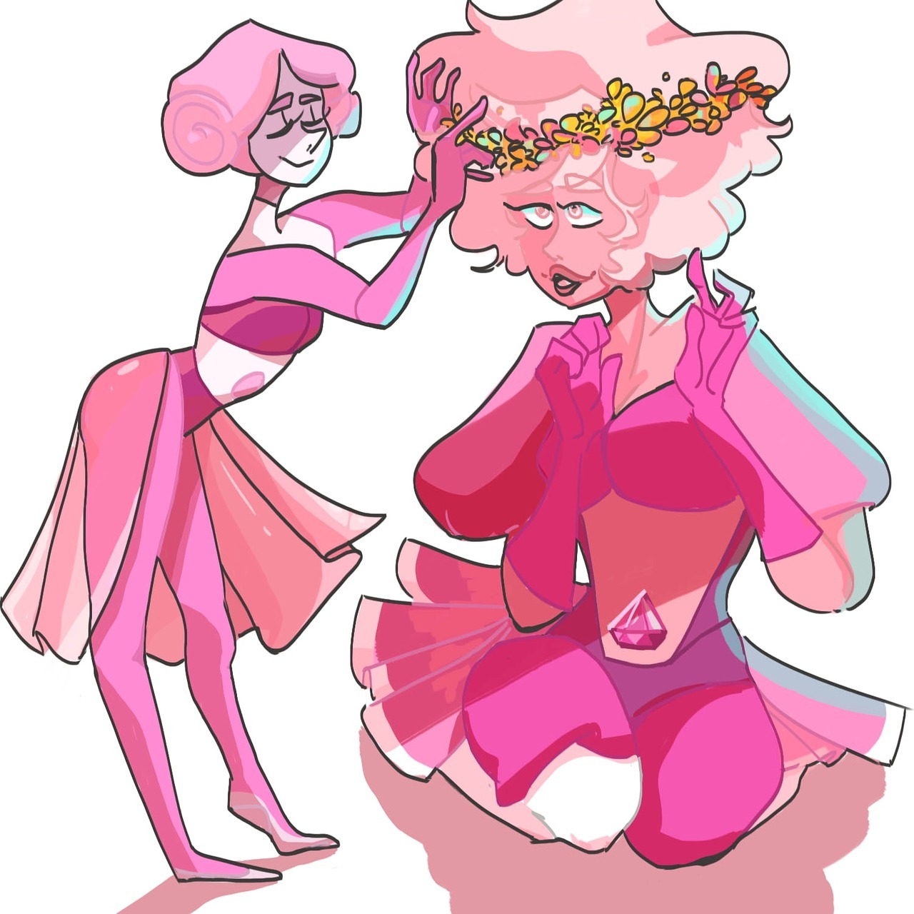 Some art I did before Change Your Mind of Pink Diamond and her original pearl