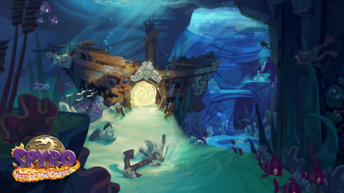 breezeharbour:concept art for spyro reignited - evening lake...