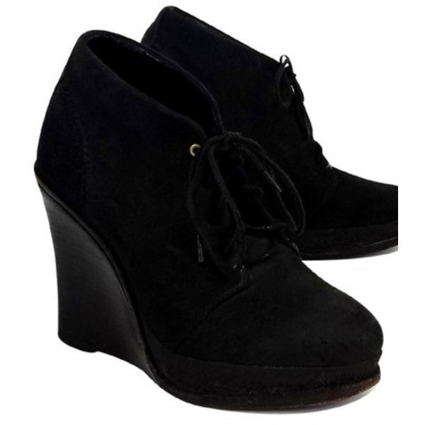 cute cheap black wedge booties