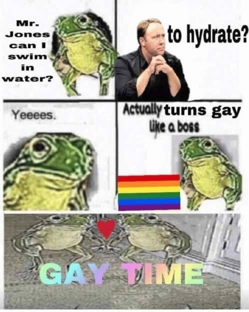 alex jones turn the frogs gay