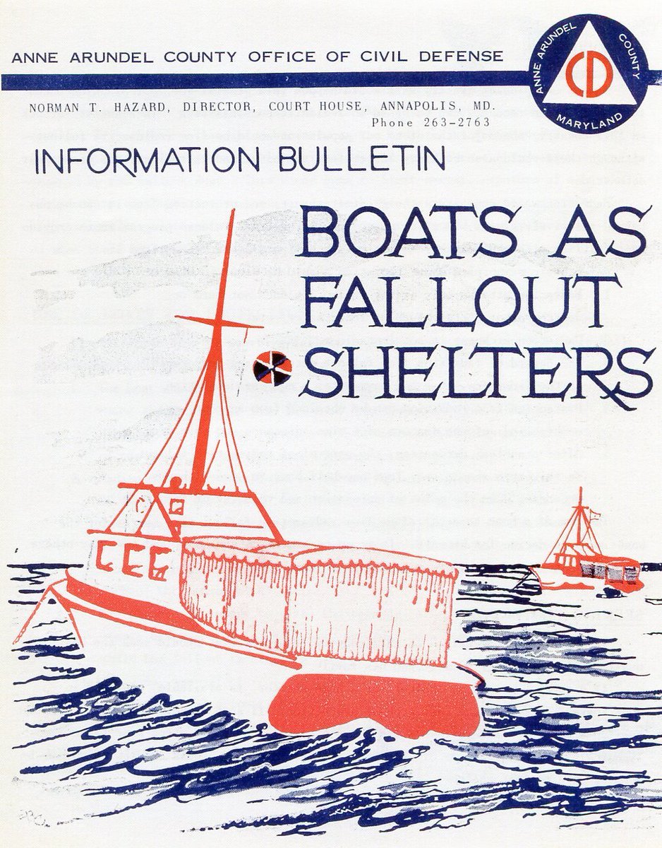 'Boats as Fallout Shelters' - Anne Arundel County Office of Civil Defense, Maryland U.S.A. - date unknown
