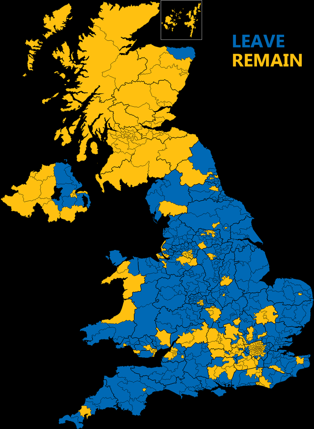 Brexit Referendum Results Broke Down By Uk Maps On The Web