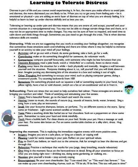 distress tolerance worksheet we bite back