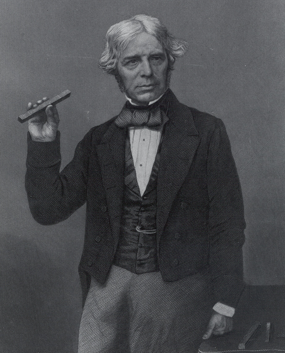 History of Engineering and Technology - Michael Faraday with bar magnet ...