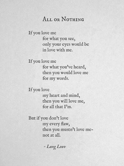 Poem About Love Yourself Love Quotes