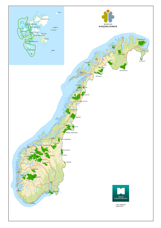 Norways National Parks Maps On The Web