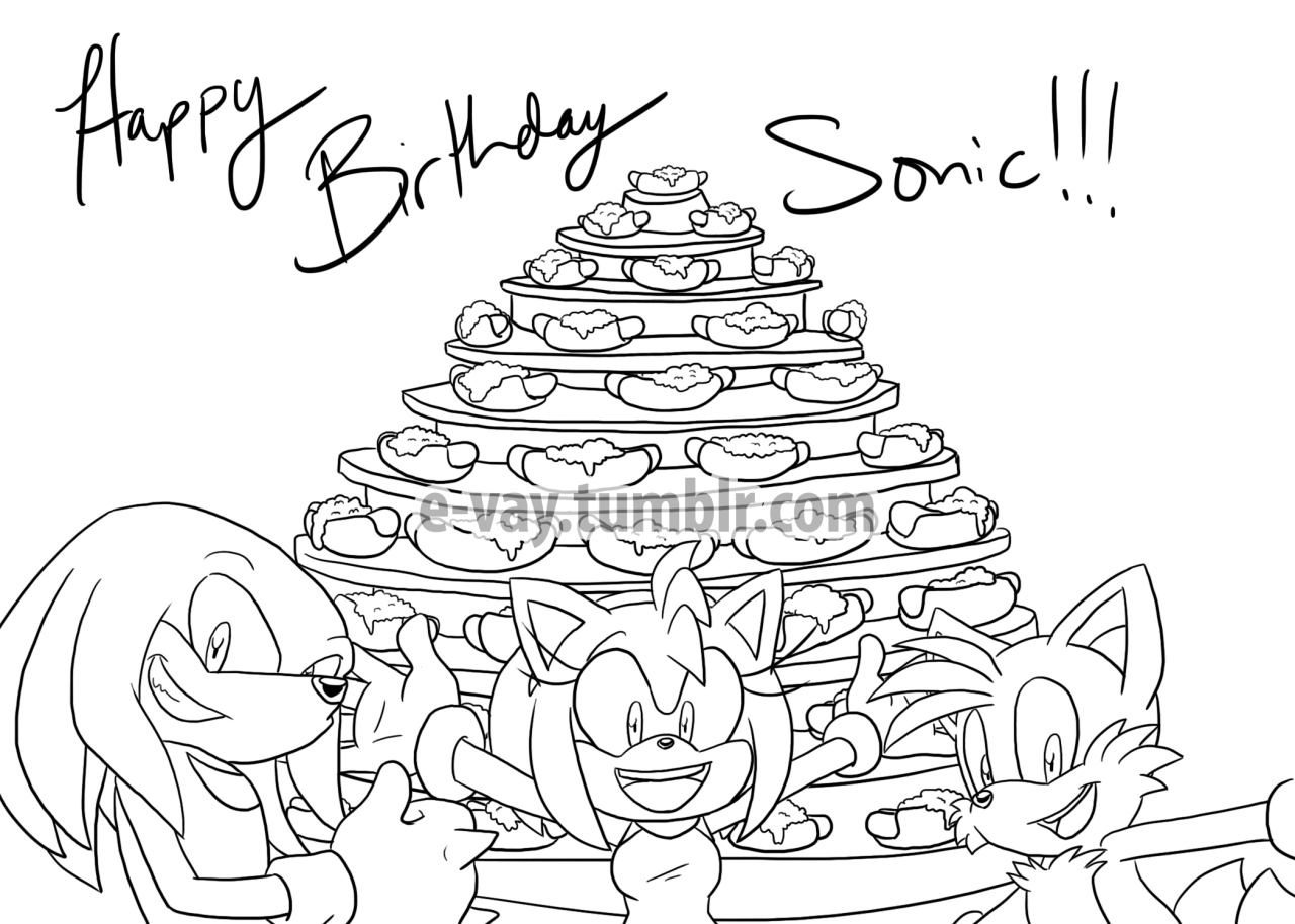 Happy birthday, Sonic! (½) I had planned on... | E-vay Says...