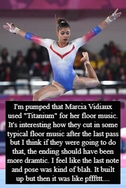 Gymnastics Fans Confessions I M Pumped That Marcia Vidiaux