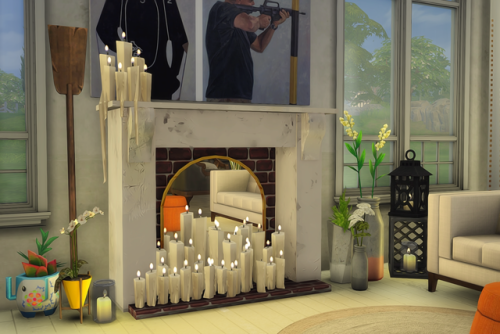 kiwisims4:Romantic Candle FireplaceThis has been a labour of...