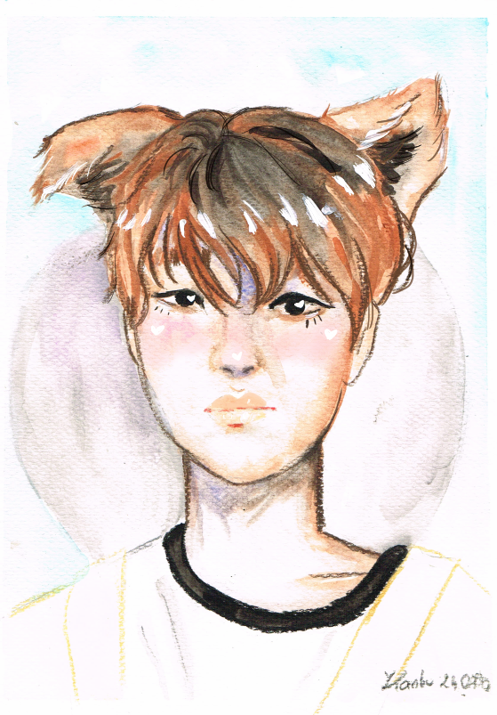 Stray Kids Lee KnowTraditional Fanart