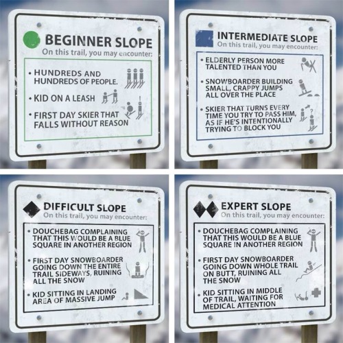 ski ski slopes skiing snowboarding snowboarder skiier difficulty levels skiiers snowboarders black run blue run double black run green run beginner slope intermediate slope difficult slope expert slope