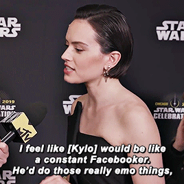 Episode IX: The Rise of Skywalker Press Tour & Interviews - Page 6 Tumblr_pq12pdpuiy1qh1qauo3_400