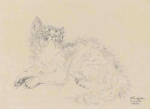 catonhottinroof:Leonard Tsuguharu Foujita (1886-1968)Le chat