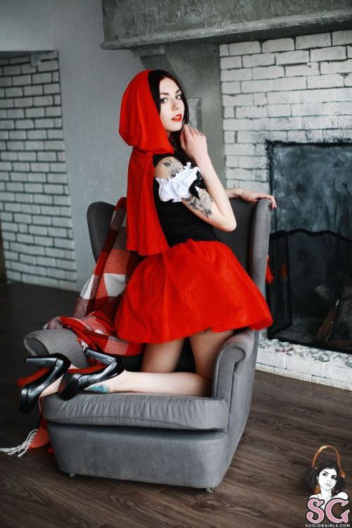 amazinggirlswithtattoos:Ariel Suicide. The Red Riding Hood’s...