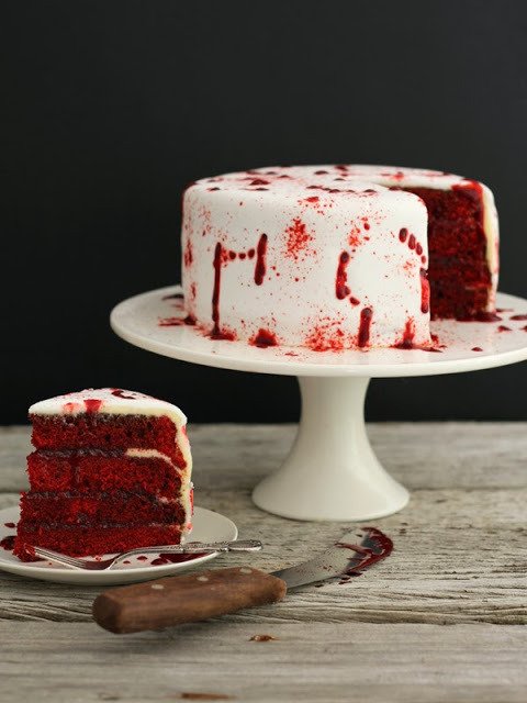 Halloween Costume Ideas — Vampire Red Velvet Halloween Cake