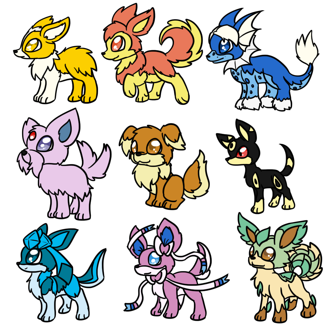 Ask The Eeveeons — Dog-eevees. I Based Each Evolution Of A Different